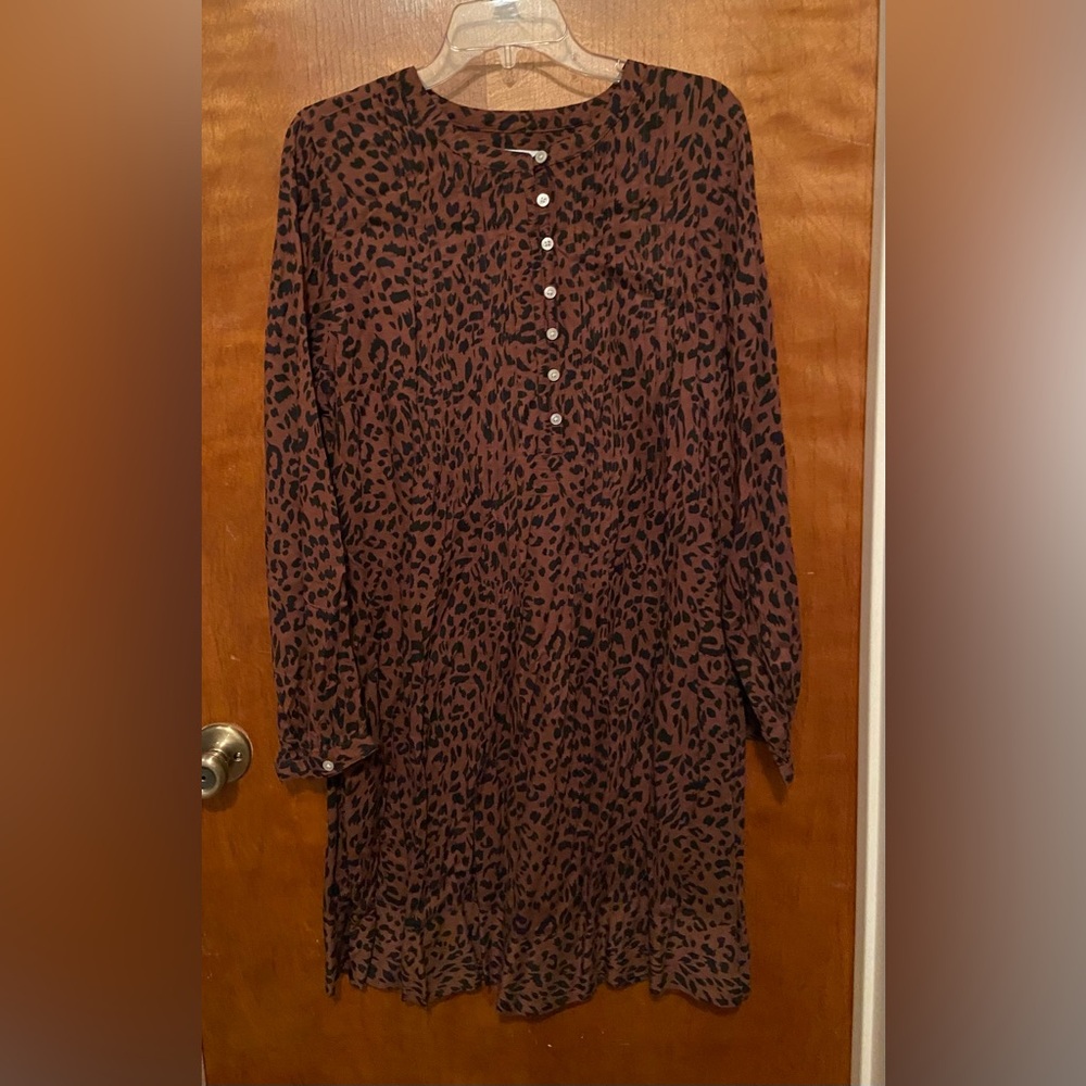 NWT Long Sleeve Animal Print Dress